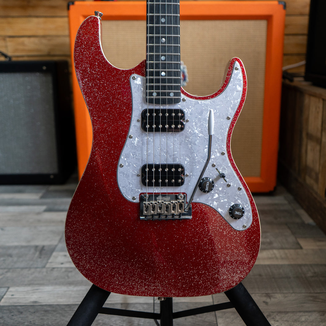 Jet Guitars JS-500 Ebony in Red Sparkle