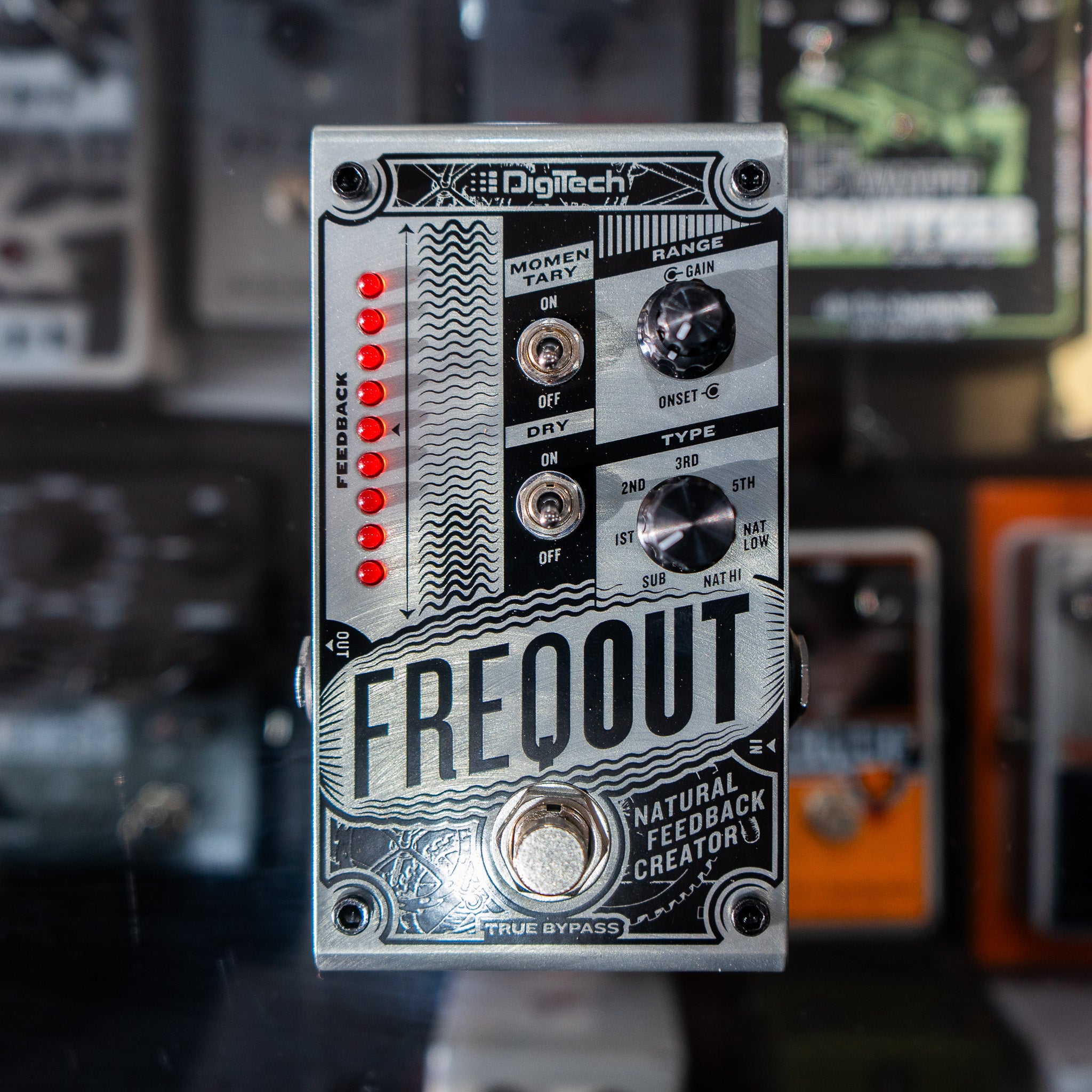 freqout guitar pedal DigiTech FreqOut Natural Feedback Creator Pedal – Southend Music Exchange