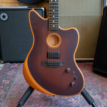 Load image into Gallery viewer, Fender American Acoustasonic Jazzmaster All-Mahogany Acoustic/Electric Guitar in Bourbon Burst with Hard Case - (Pre-Owned)
