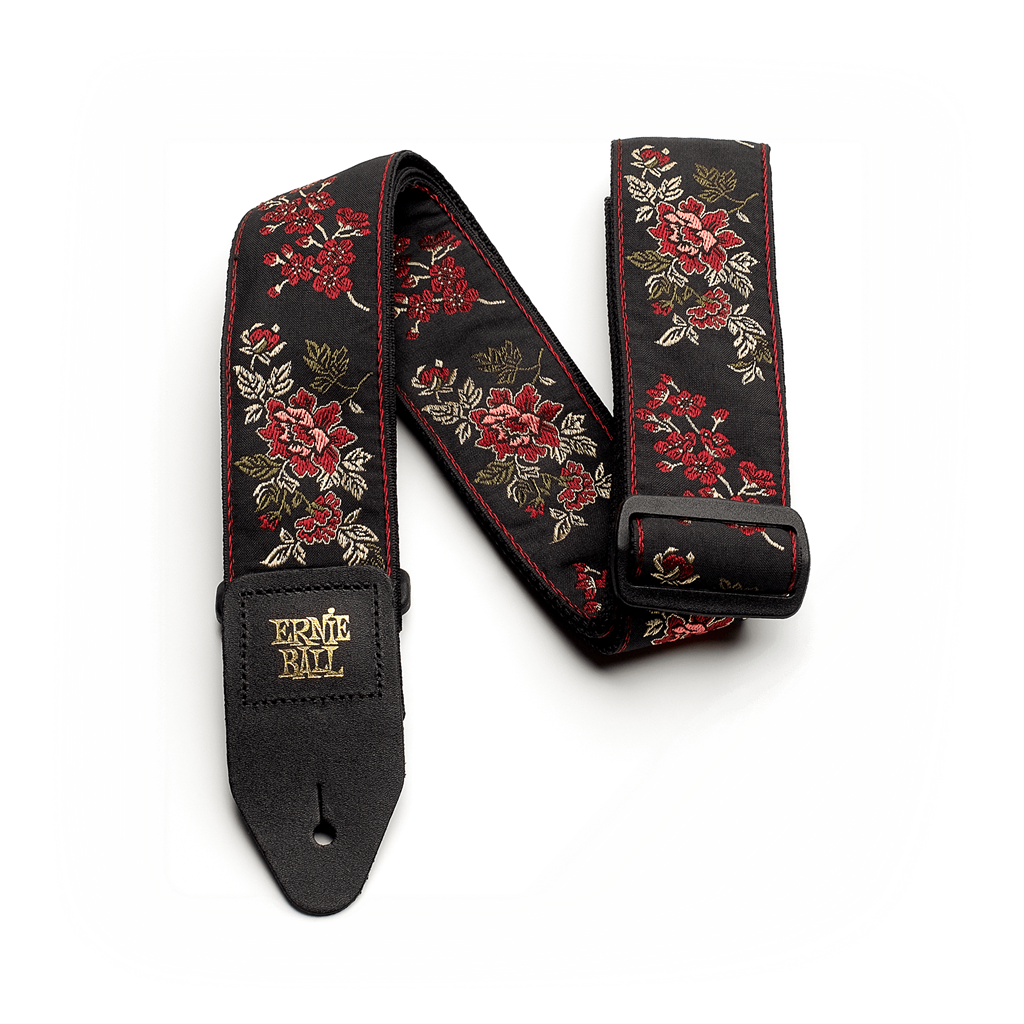 Ernie Ball Jacquard Strap - Jacquard Red Rose