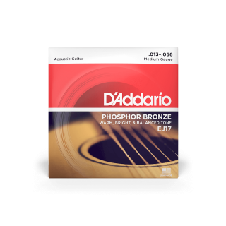 D'Addario 13-56 Medium, Phosphor Bronze Acoustic Guitar Strings