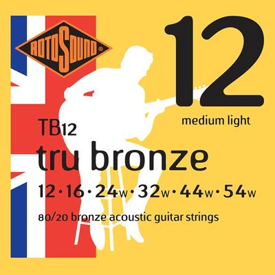 Rotosound TB12 Tru Bromze Acoustic Guitar Strings Gauge 12-54
