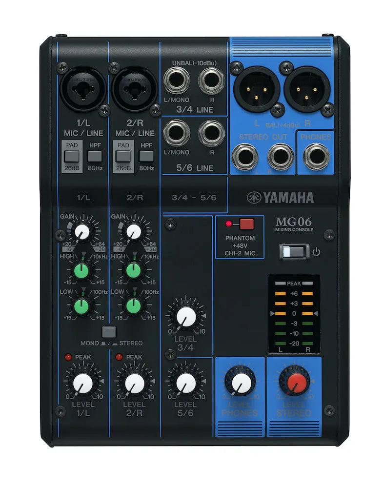 Yamaha MG06 6-Channel Mixing Desk
