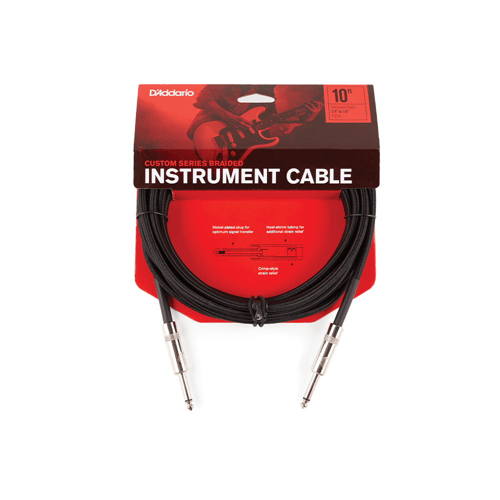 D'Addario Braided Instrument Cable Black