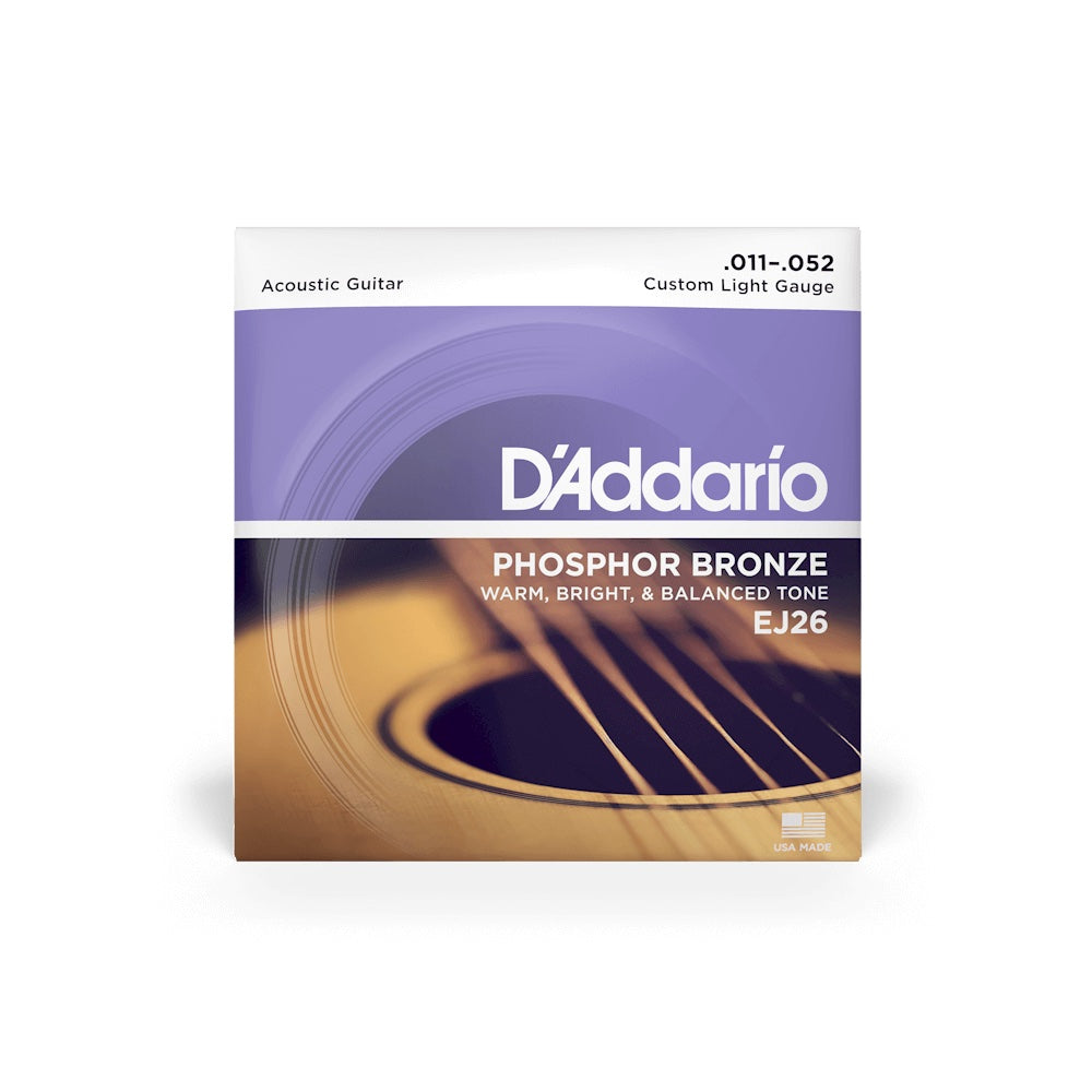 D'Addario EJ26 Phosphor Bronze Custom Light Gauge Acoustic Guitar Strings