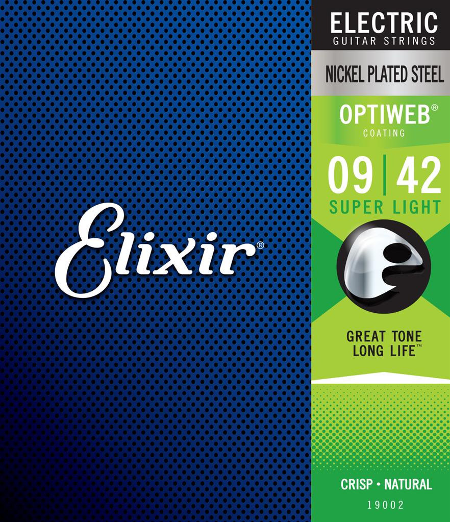 Elixir Optiweb Nickel Wound 9-42 Electric Guitar Strings