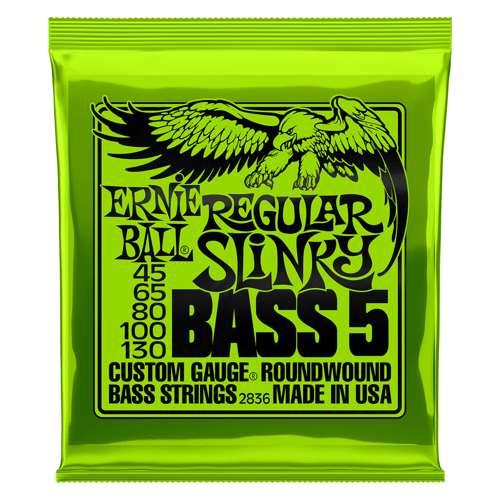 Ernie Ball 5 String Regular Slinky Bass Guitar Set 45 - 130