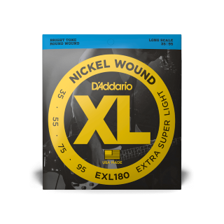 D'Addario EXL180 35-95 Extra Super Light, Long Scale, XL Nickel Bass Strings